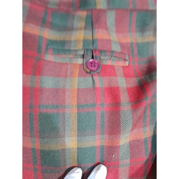 Vintage Kilt Kerry Hope Red Plaid Tartan Pure Wool   Made in Britain Sz 10 - Picture 13 of 14